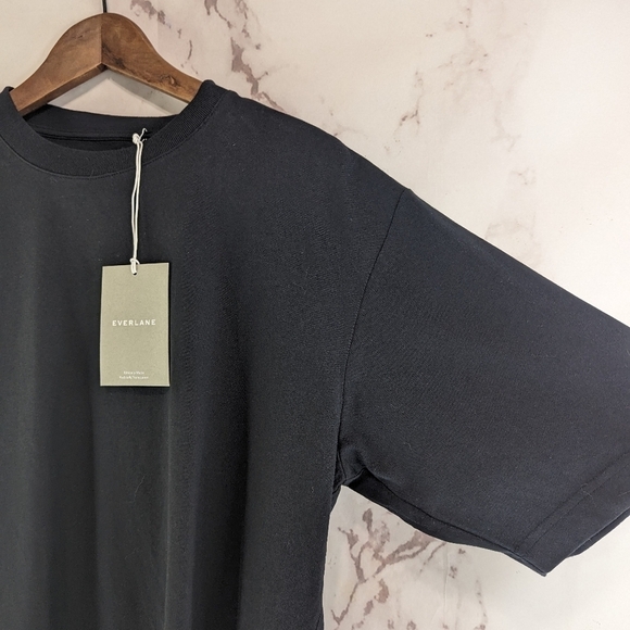 Everlane T Shirt Mens Medium Black Short Sleeve The Premium Weight Tee - Picture 13 of 14